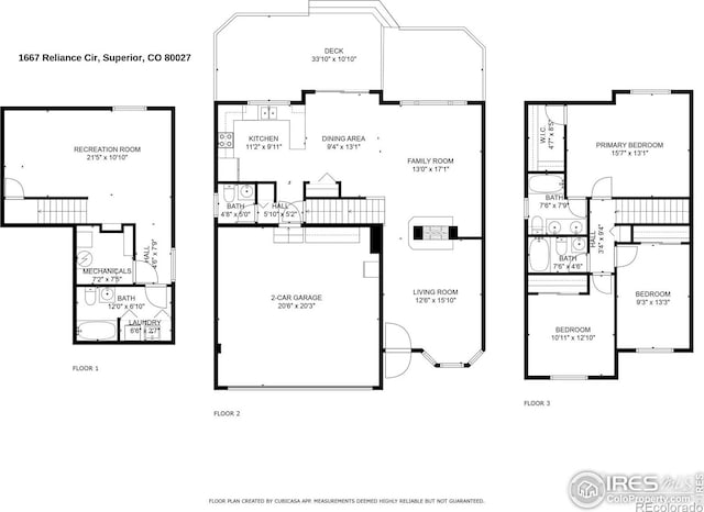 1667 Reliance Cir, Superior, CO 80027 - view of floor plan / room layout