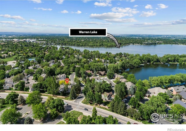4255 Westshore Way Unit B4, Fort Collins, CO 80525 - aerial perspective of suburban area with a large body of water