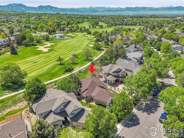 2226 Eagles Nest Dr, Lafayette, CO 80026 - aerial view of residential area with a water and mountain view and a local golf course