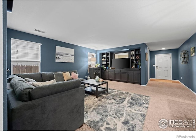 858 Turpin Way, Erie, CO 80516 - carpeted living area with built in shelves