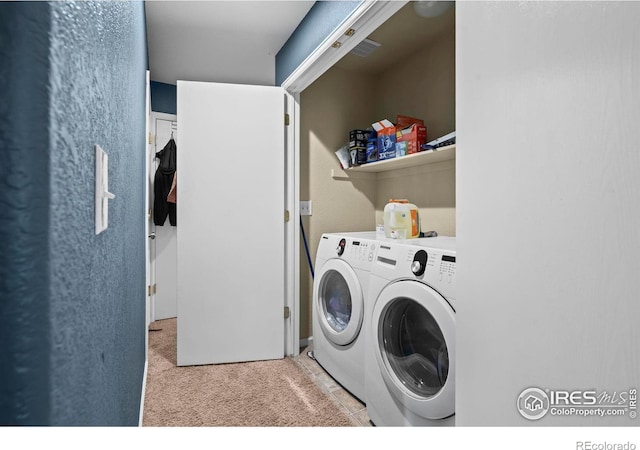 858 Turpin Way, Erie, CO 80516 - laundry area with washer and dryer and carpet flooring