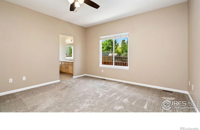 3664 Claycomb Ln, Johnstown, CO 80534 - empty room with a ceiling fan and light carpet