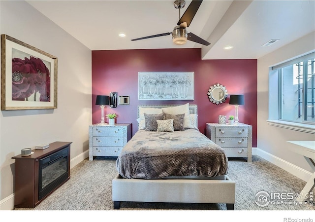 5763 Pelican Shores Dr, Longmont, CO 80504 - carpeted bedroom featuring recessed lighting and a ceiling fan