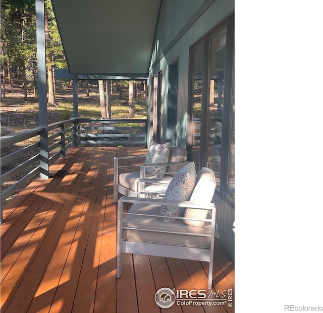 33 N Skinner Rd, Allenspark, CO 80510 - view of wooden terrace