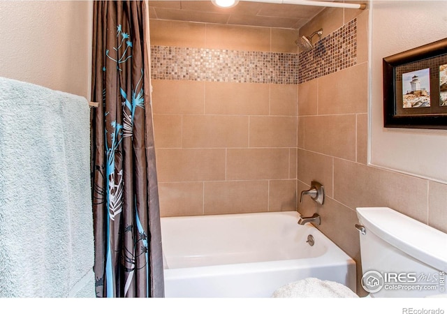 1331 Iva Ct, Fort Collins, CO 80525 - bathroom with shower / bath combo with shower curtain and toilet