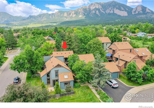 3880 Telluride Pl, Boulder, CO 80305 - aerial view of residential area with mountains
