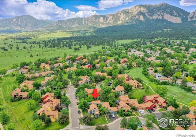 3880 Telluride Pl, Boulder, CO 80305 - aerial perspective of suburban area with mountains