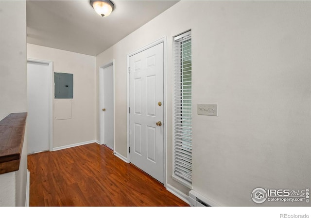 3465 Lochwood Dr Unit 91, Fort Collins, CO 80525 - foyer entrance featuring electric panel and wood finished floors