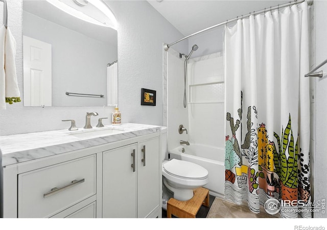 1900 Chalcis Dr Unit 42, Lafayette, CO 80026 - bathroom with vanity, shower / bath combo, and a textured wall