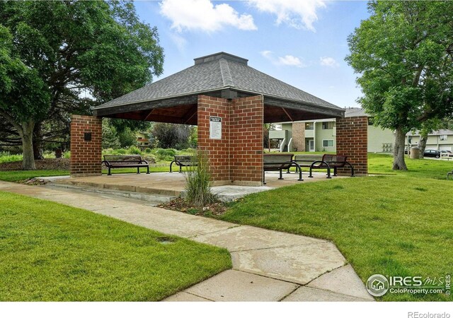 1900 Chalcis Dr Unit 42, Lafayette, CO 80026 - view of home's community with a gazebo and a yard