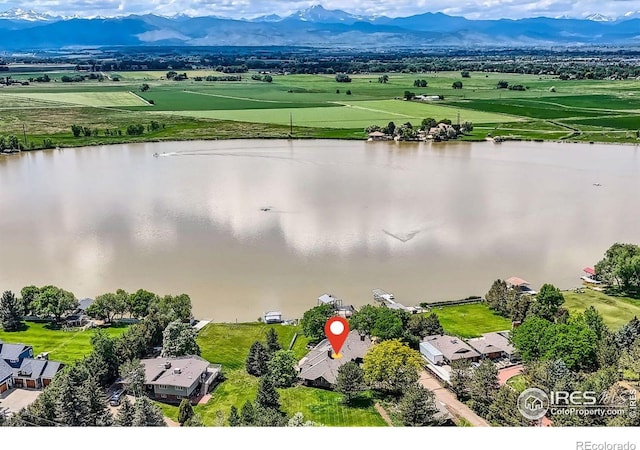 7975 Anchor Dr, Longmont, CO 80504 - aerial view of a water and mountain view