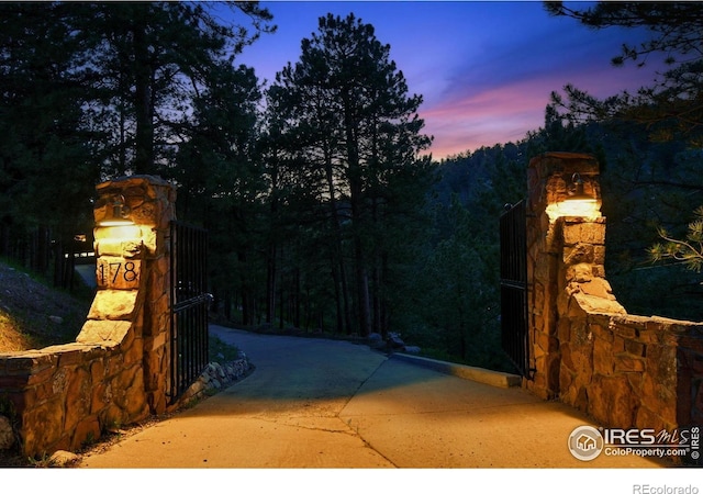 178 Balsam Ln, Boulder, CO 80304 - gate with a view of trees
