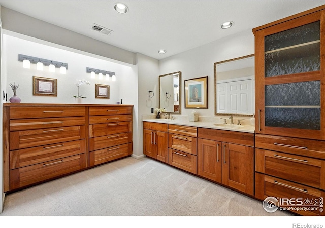 178 Balsam Ln, Boulder, CO 80304 - full bathroom featuring double vanity and recessed lighting