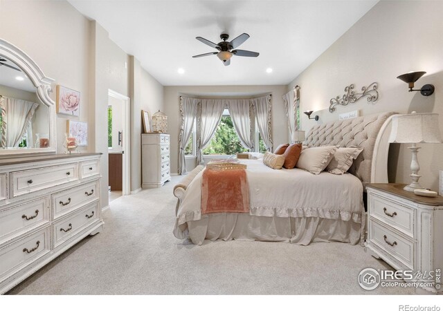 1976 Cayman Dr, Windsor, CO 80550 - bedroom with light colored carpet and a ceiling fan