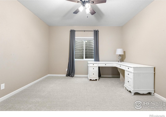 1976 Cayman Dr, Windsor, CO 80550 - unfurnished office with ceiling fan and light colored carpet
