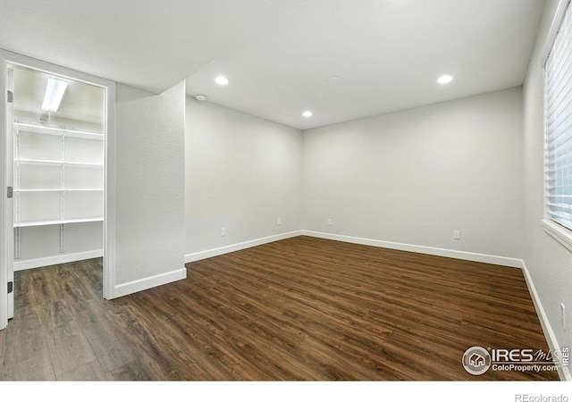 1662 Crestview Ln, Erie, CO 80516 - spare room featuring dark wood-style flooring and recessed lighting