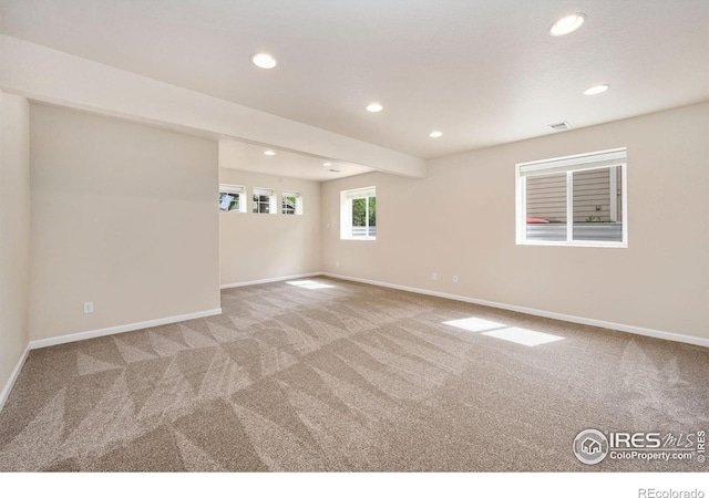1879 Gemini Ct, Loveland, CO 80537 - carpeted empty room with recessed lighting and baseboards
