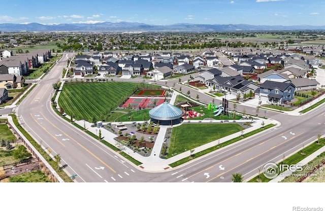 1661 Rise Dr, Windsor, CO 80550 - aerial perspective of suburban area with a mountain backdrop