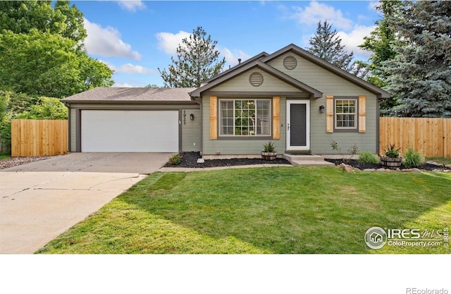 1922 Enfield Ct, Fort Collins, CO 80526 - ranch-style house featuring a garage and concrete driveway