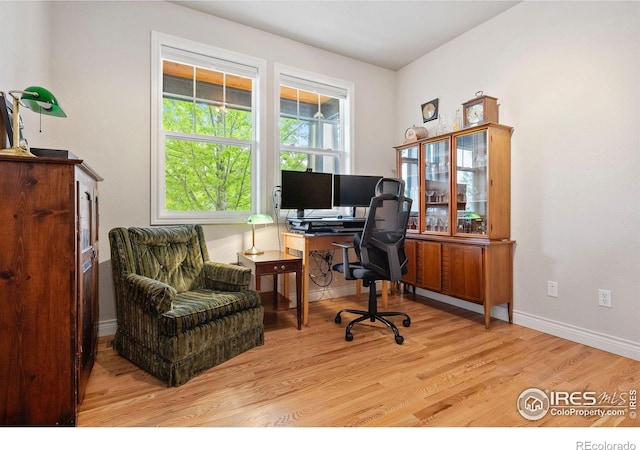 1043 Terrace Cir S, Boulder, CO 80304 - office area featuring wood finished floors and baseboards