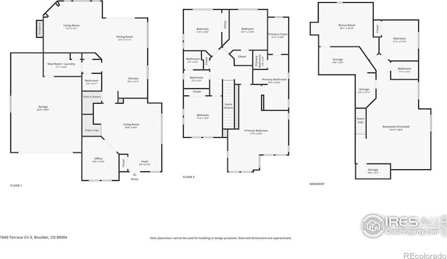 1043 Terrace Cir S, Boulder, CO 80304 - view of floor plan / room layout