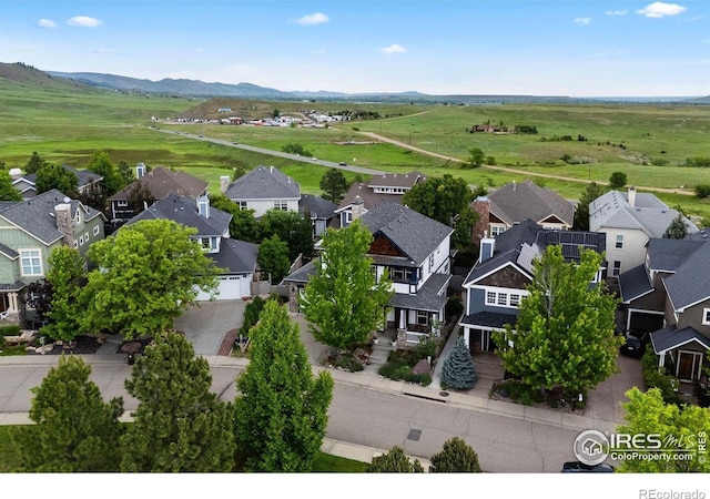 1043 Terrace Cir S, Boulder, CO 80304 - aerial view of residential area featuring a mountain backdrop