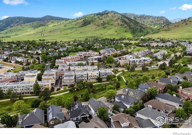 1043 Terrace Cir S, Boulder, CO 80304 - aerial view of residential area featuring a mountainous background