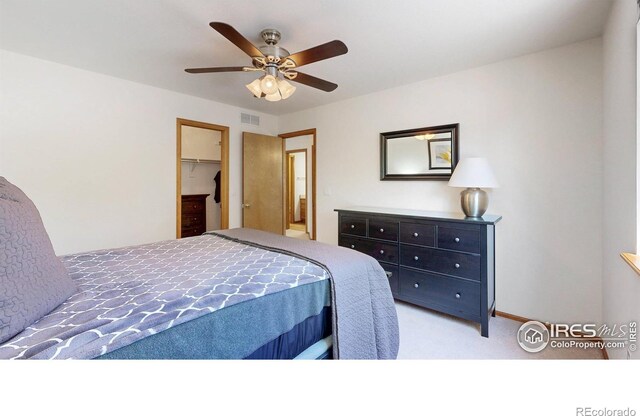 13673 Cook St, Thornton, CO 80602 - carpeted bedroom with a ceiling fan and a spacious closet