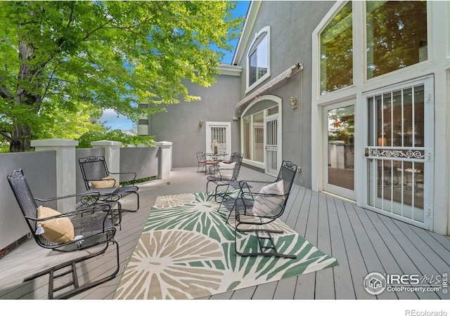5753 Secrest Ct, Golden, CO 80403 - view of wooden terrace
