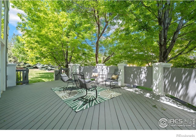 5753 Secrest Ct, Golden, CO 80403 - view of wooden deck