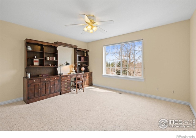 5753 Secrest Ct, Golden, CO 80403 - office with ceiling fan and carpet