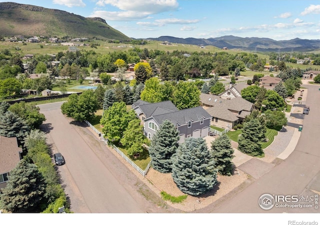5753 Secrest Ct, Golden, CO 80403 - bird's eye view of a mountain backdrop