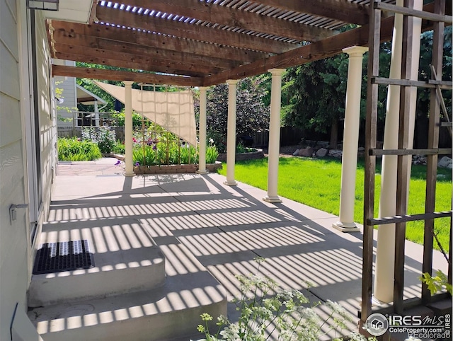 1616 Cedarwood Dr, Longmont, CO 80504 - fenced backyard featuring a pergola and a patio