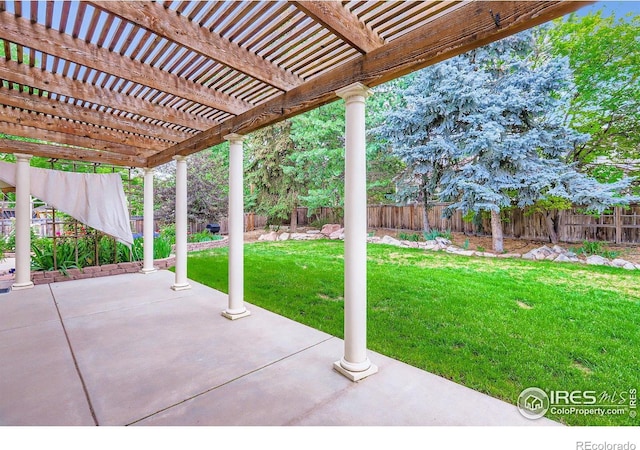 1616 Cedarwood Dr, Longmont, CO 80504 - fenced backyard featuring a pergola and a patio