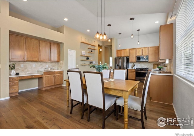 2833 Annelise Way, Fort Collins, CO 80525 - dining area featuring dark wood-style floors and recessed lighting