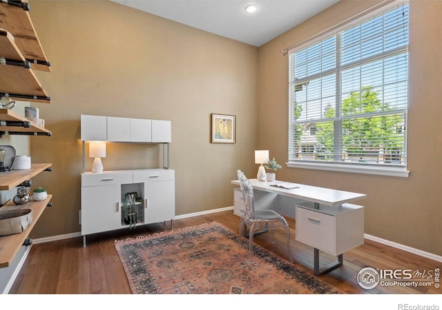 2833 Annelise Way, Fort Collins, CO 80525 - home office featuring wood finished floors, healthy amount of natural light, and recessed lighting