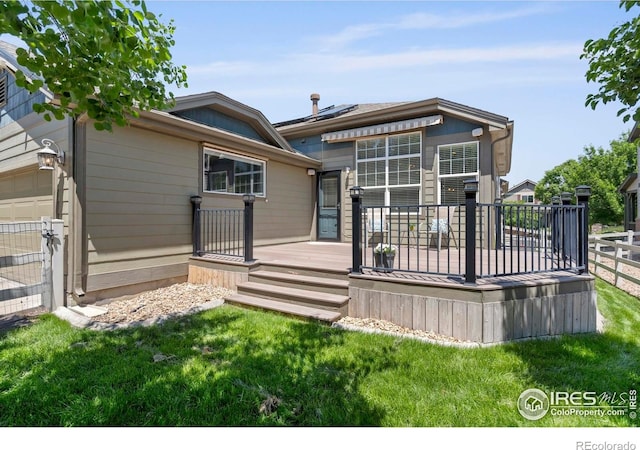 2833 Annelise Way, Fort Collins, CO 80525 - back of house featuring a wooden deck