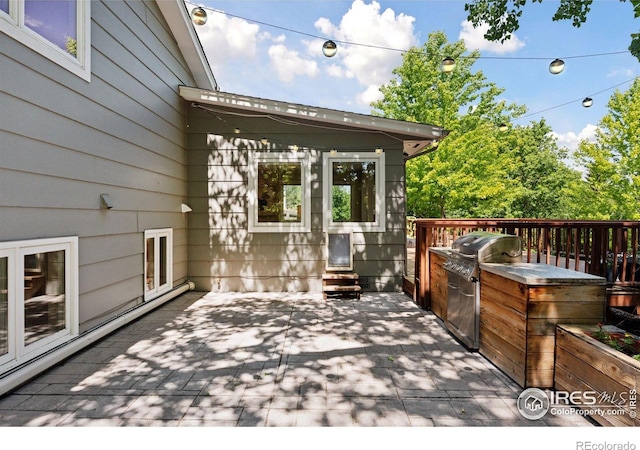2016 Strathmore St, Louisville, CO 80027 - wooden deck with area for grilling