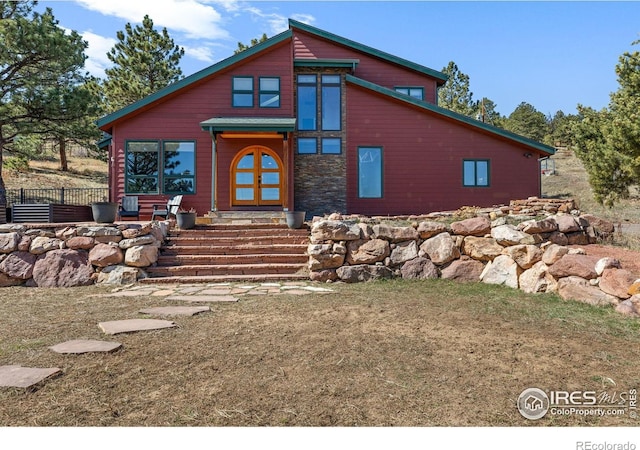 8543 Middle Fork Rd, Boulder, CO 80302 - view of front of property with entry steps