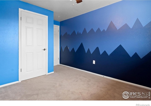 7162 Quay St, Arvada, CO 80003 - spare room featuring carpet flooring and ceiling fan