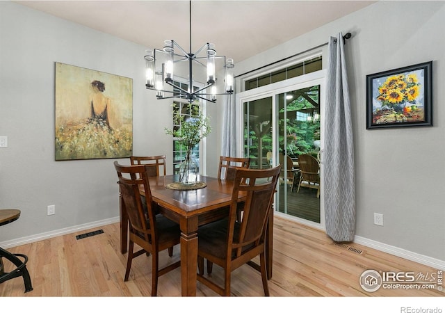 2006 Mackenzie Ct, Fort Collins, CO 80528 - dining room featuring light wood-type flooring and a chandelier