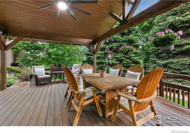 2006 Mackenzie Ct, Fort Collins, CO 80528 - deck with ceiling fan and outdoor dining space
