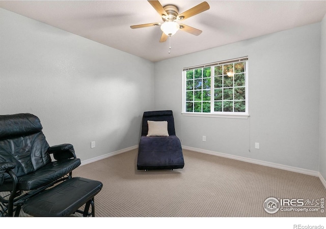 2006 Mackenzie Ct, Fort Collins, CO 80528 - sitting room with carpet floors and ceiling fan
