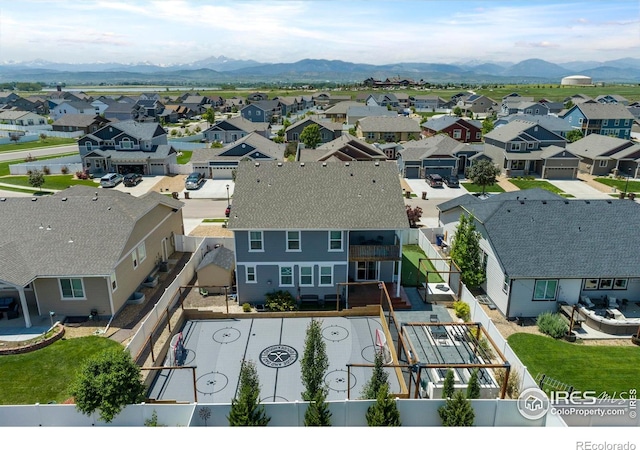 2332 Tabor St, Berthoud, CO 80513 - aerial view of residential area featuring a mountain backdrop