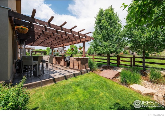 4041 Carroway Seed Dr, Johnstown, CO 80534 - view of yard featuring a pergola