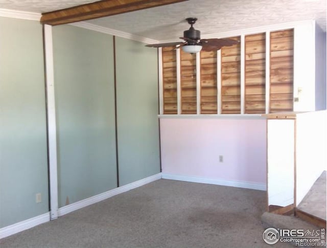 23243 Pawnee Ave, Padroni, CO 80745 - unfurnished room with a ceiling fan, carpet floors, and crown molding