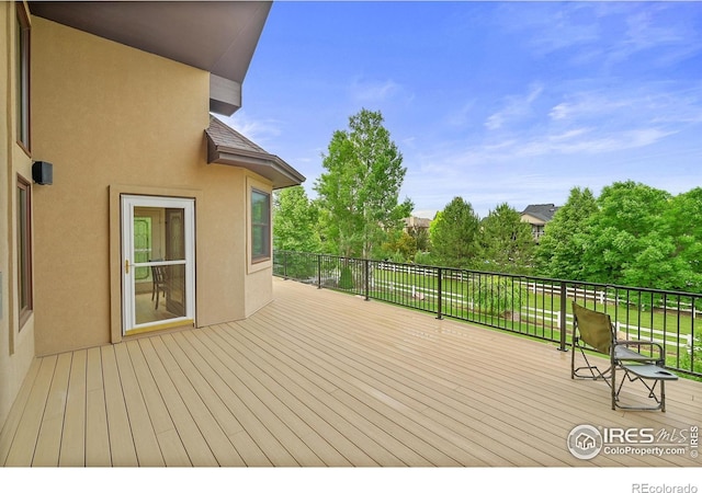 8406 Spinnaker Bay Dr, Windsor, CO 80528 - view of wooden terrace