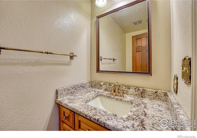 1906 Miner St, Idaho Springs, CO 80452 - bathroom with vanity and a textured wall
