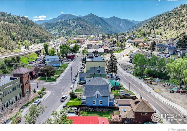 1906 Miner St, Idaho Springs, CO 80452 - aerial view of residential area with a mountain backdrop