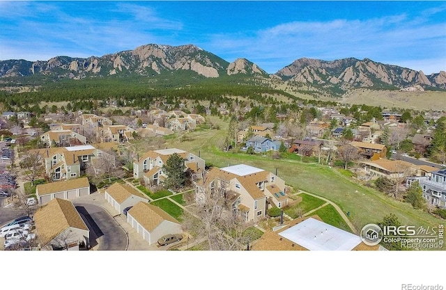 3381 Cripple Creek Trl # D14, Boulder, CO 80305 - aerial view of residential area featuring mountains